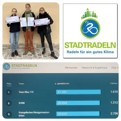 Oktober 2023/Erfolgreicher 3. Platz unserer Schule beim Erfurter STADTRADELN (01.-21.06.23)