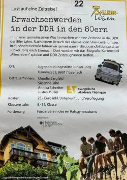 Projekt 22 "DDR Projekt Junker Jörg in Eisenach"