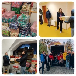 November 2023/ Gemeinsames Verladen (5L1 und 11) für den Weihnachtspäckchenkonvoi "Kinder helfen Kindern" (23.11.23)